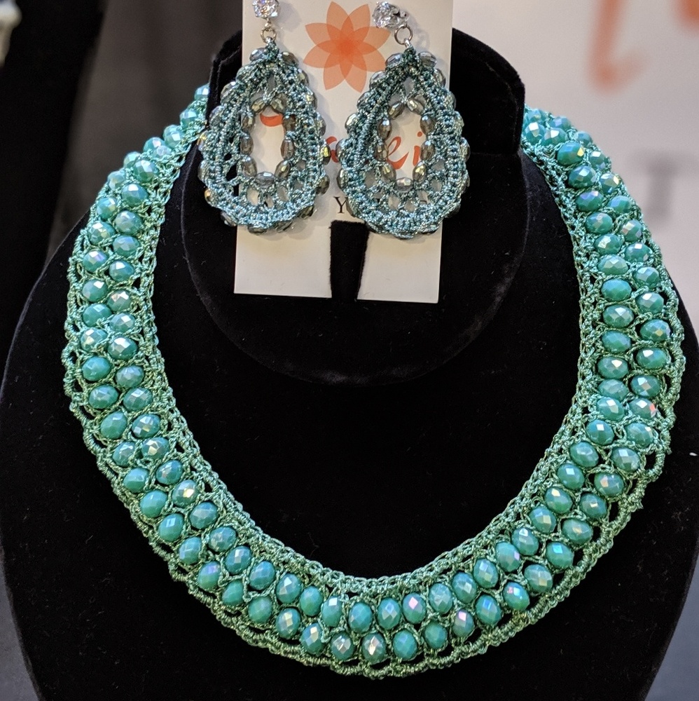 Necklace and earrings